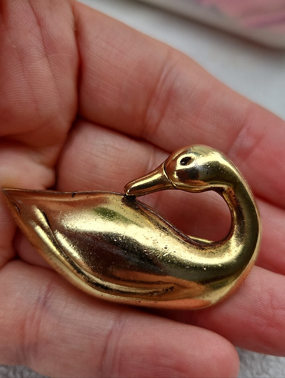 Brass Goose Brooch Pin - Unbranded - Picture 2 of 3
